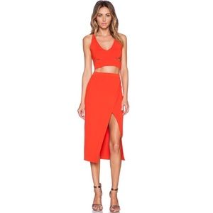 Ronny Kobo Padma Red Crop Top